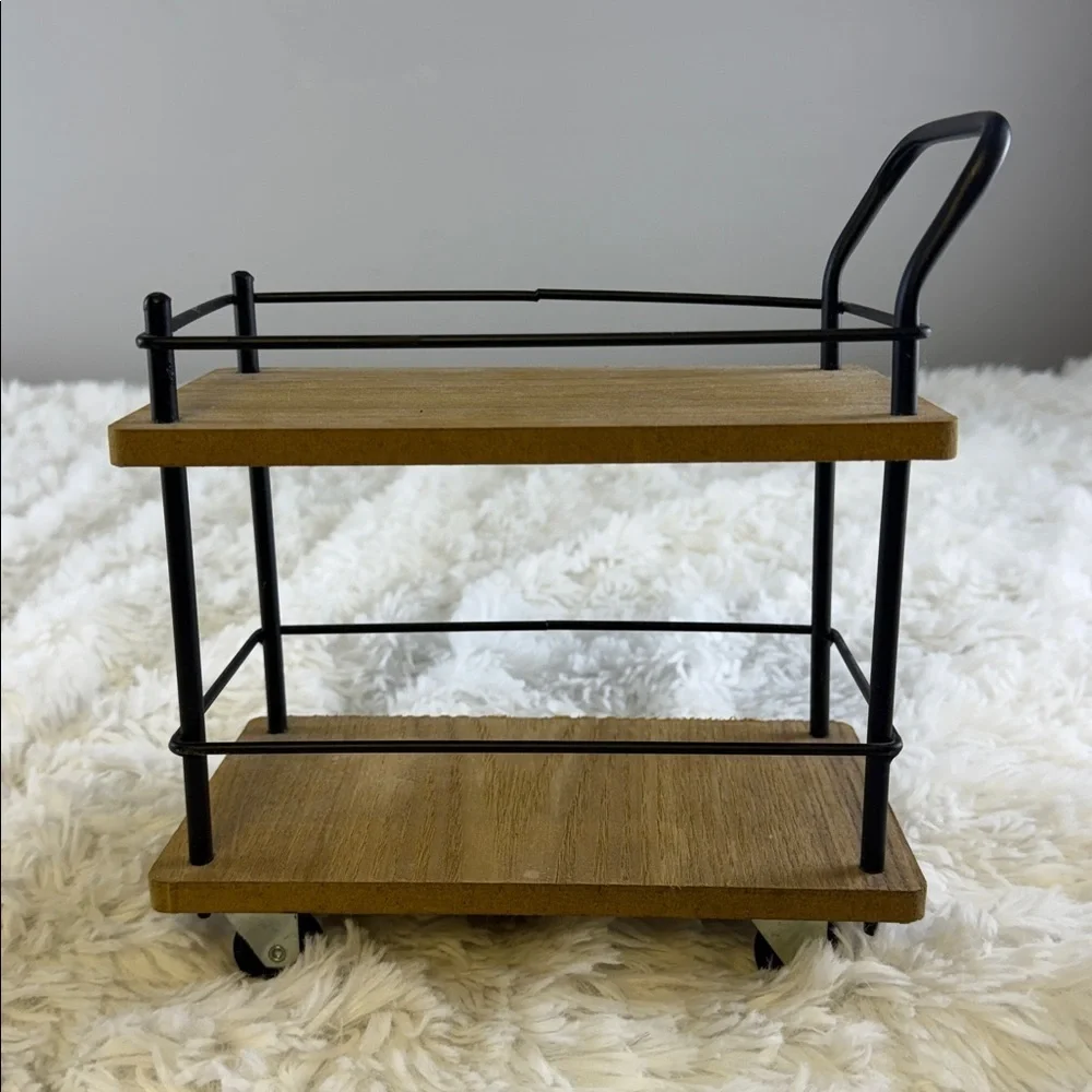 Modern Black and Brown Wall Shelf Set T30